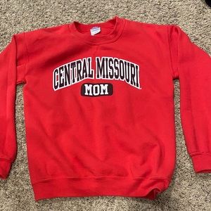 Small red gildan sweatshirt